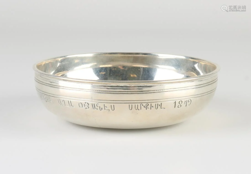 Russian silver bowl, 84 zolotniks, 875/000, round solid