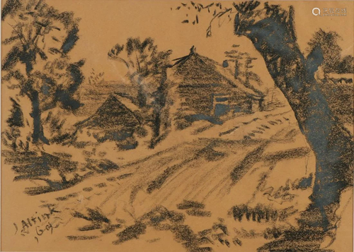 Jan Altink, 1969. 1885 - 1971. Landscape with sandy