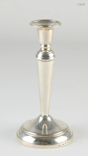 Silver table candlestick, 925/000, on a round base with