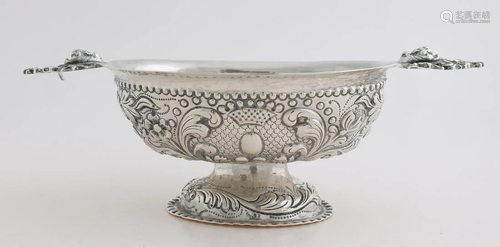 Silver Frisian brandy bowl, 833/000, oval driven model