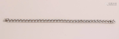 Silver bracelet, 925/000, with cubic zirconia. Bracelet