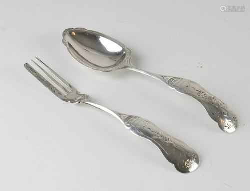 Antique 835/000 silver ginger place setting with