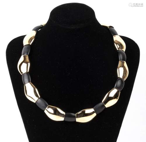 Gold and ebony necklace - by VHERNIER, MILANOcreated from si...