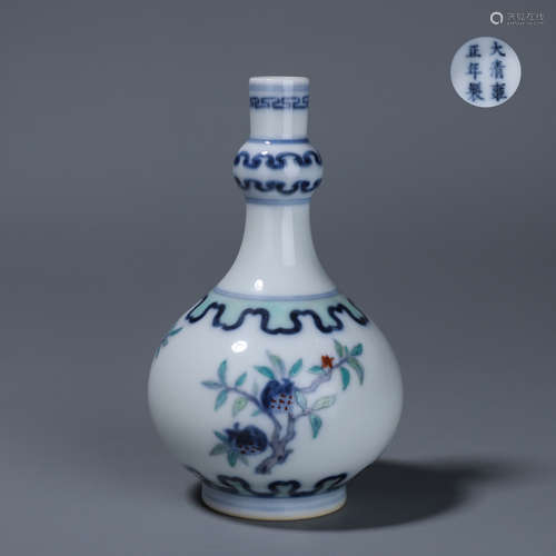 A doucai flower porcelain vase