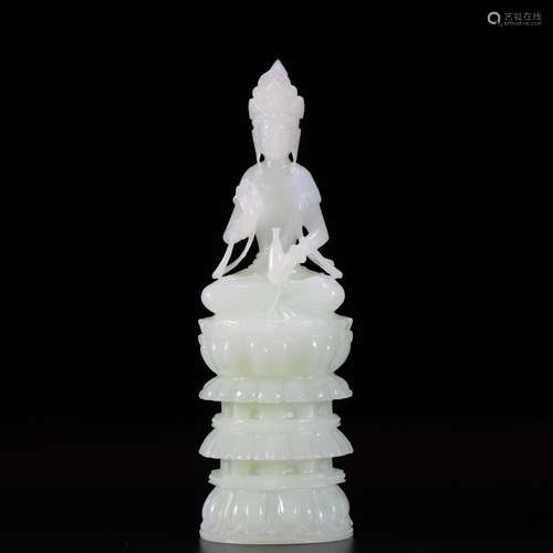 A Hetian jade Guanyin ornament