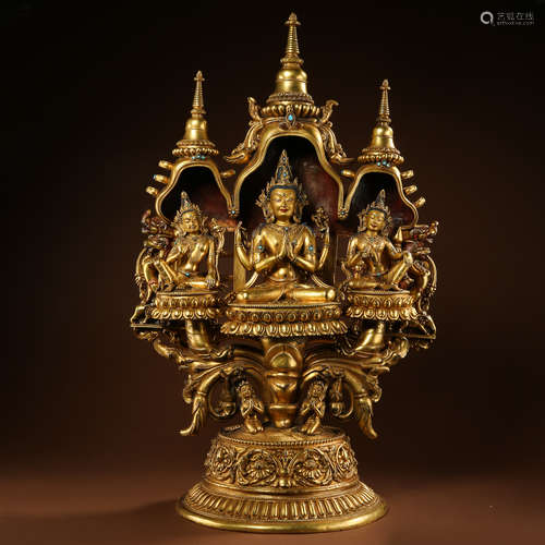 A Gilt Bronze Buddha Statue