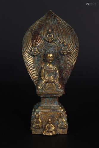 chinese gilt bronze buddha statue