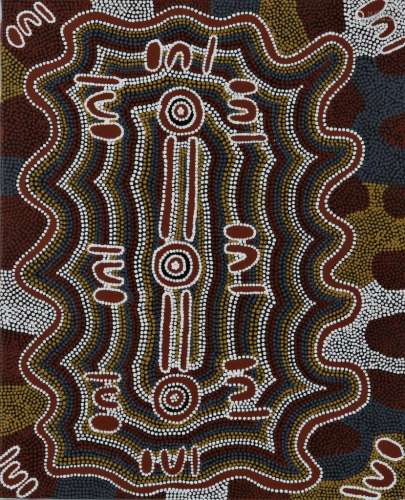 Onbekend, Jukurrpa, aboriginal art, doek