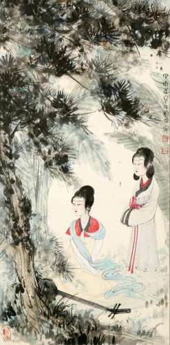 chinese fu baoshi's figure painting