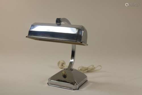 Verchroomde Art Deco bureaulamp