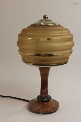 Art Deco tafellampje op marmeren voetje