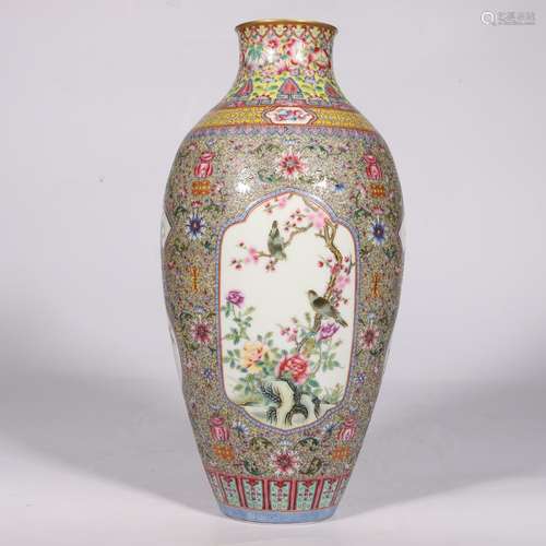 chinese famille rose porcelain vase