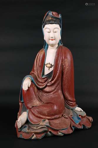 chinese wooden buddha figurine