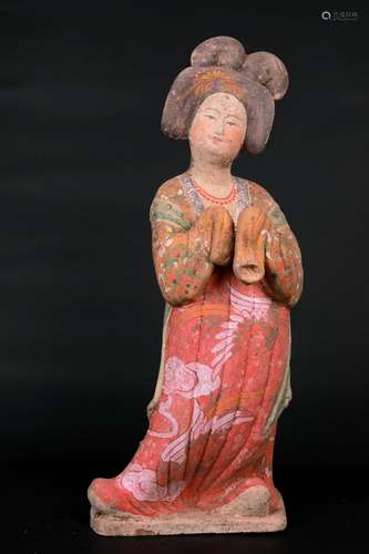 chinese pottery fat woman figurine