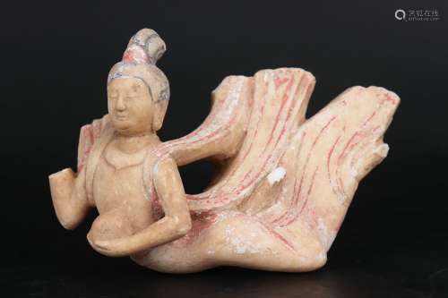 chinese han white marble carving figure