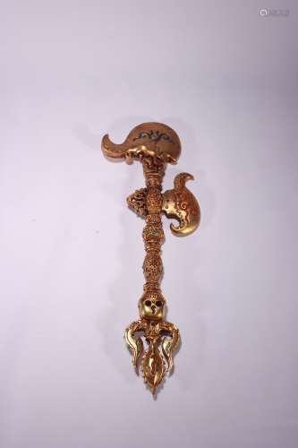 chinese gilt bronze instrument