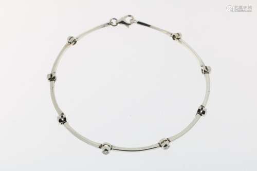 Witgouden moderne armband met diamanten