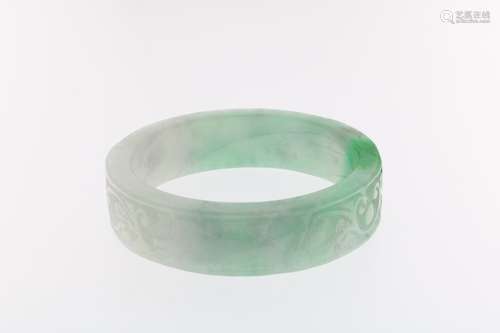 Gesneden jade armband, Burma, 1950-1960