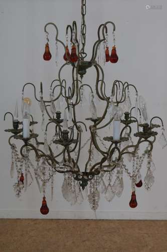 Metalen 5 lichts hanglamp met pegels