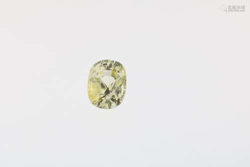 Losse gele saffier, 7.27 ct, NEL rapport