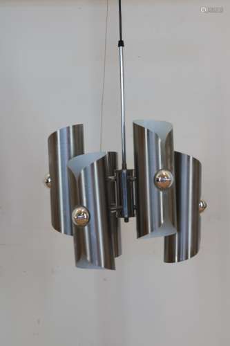 Design 6-lichts hanglamp in rvs