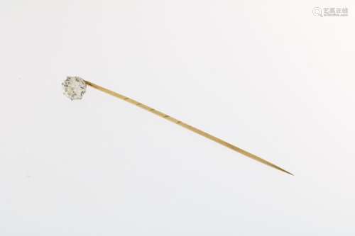 Reversspeld met OS diamant, ca. 1,15 ct.