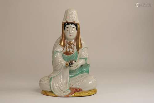 Porseleinen sculptuur van Guanyin