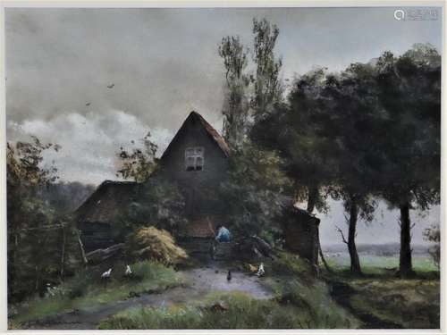 Duiverman, boerderij, pastel