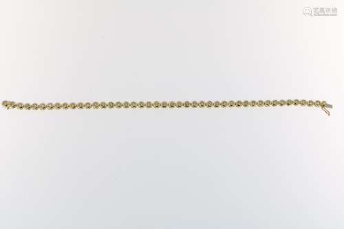 Geelgouden armband met diamanten