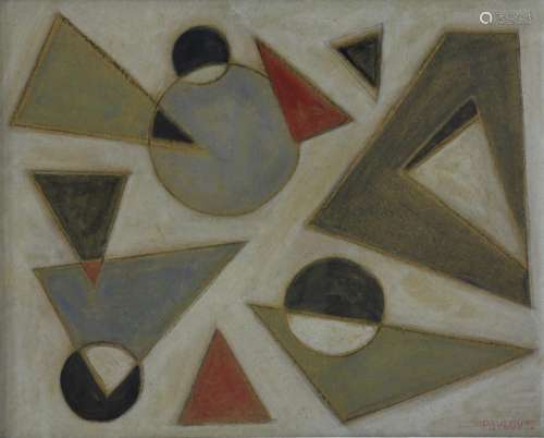 Pavlov, geometrisch abstract, gouache
