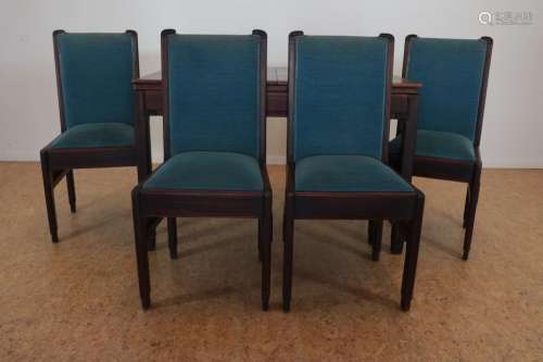 Serie van 4 AMS stoelen en tafel