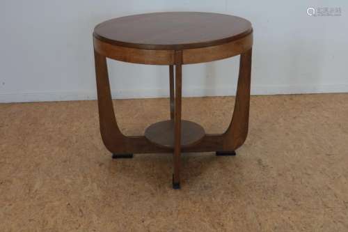 Eiken Art Deco ronde tafel