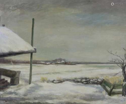 Vossen, Winterlandschap, doek