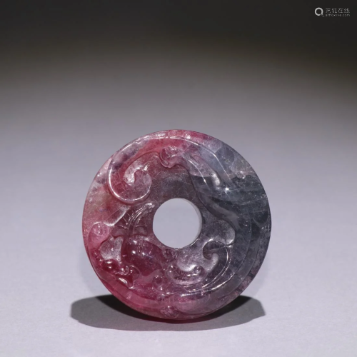 A 'CHI-DRAGON' TOURMALINE BI DISC