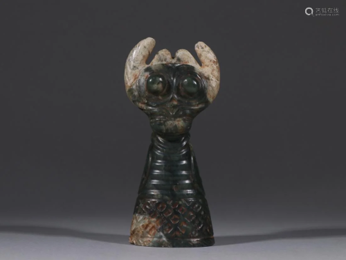 AN ARCHAIC JADE CARVING ORNAMENT OF YONG