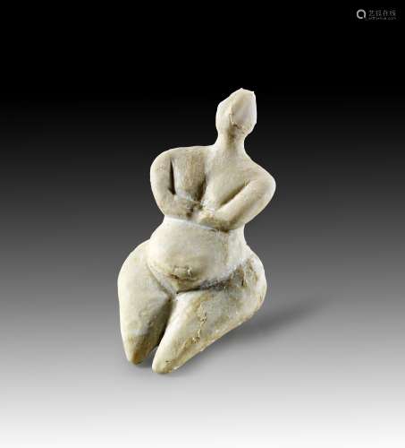 Neolithic marble idol.
