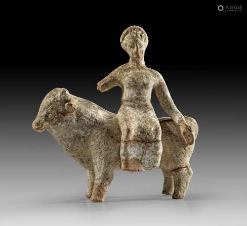 Terracotta group depicting Europa riding the bull.
