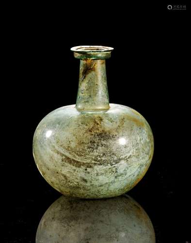 Roman globular glass flask.