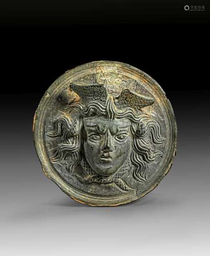 Bronze phalera with Gorgoneion.