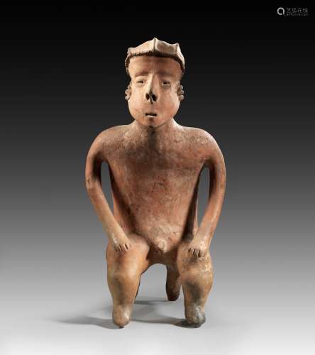 Large hollow ceramic figurine.