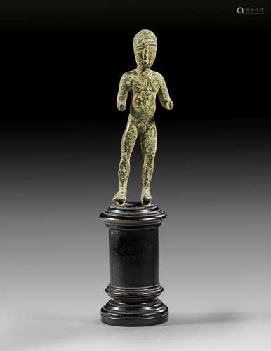 Etruscan male statuette.