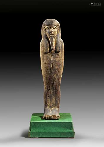 Gessoed and painted large wooden figure of Ptah-Sokar-Osiris...