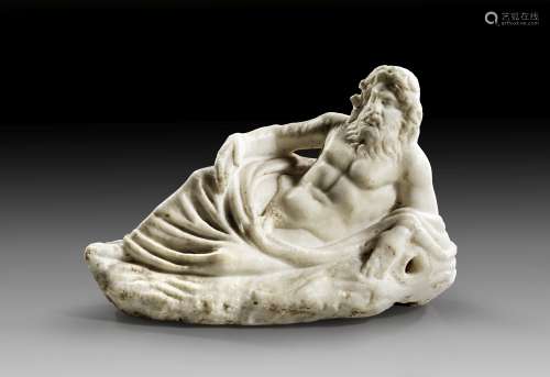 Roman fountain figure of a reclining river god.