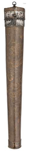 Ⓦ A LARGE ASIAN DECORATED QUIVER^ LATE 19TH/20TH CENTURY^ PR...