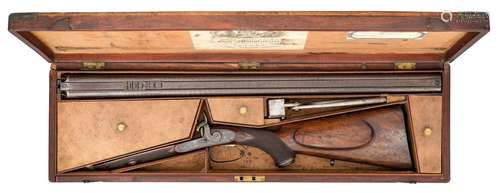 Ⓦ A FINE CASED .700 CALIBRE 14 BORE D.B. PERCUSSION SPORTING...