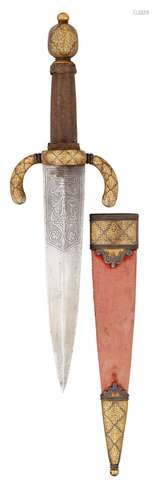 Ⓦ A SPANISH DECORATED LEFT-HAND DAGGER IN EARLY 17TH CENTURY...