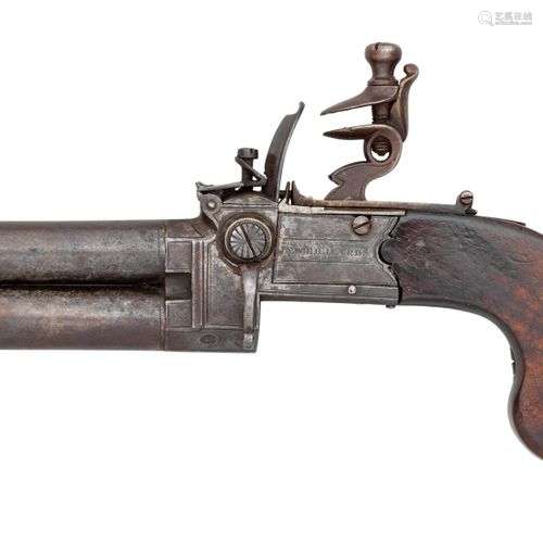 A 54 BORE FLINTLOCK TAP-ACTION PISTOL BY J. & W. RICHARDS^ L...