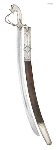 Ⓦ AN ARAB SILVER-MOUNTED SWORD (SAIF)^ 19TH CENTURY