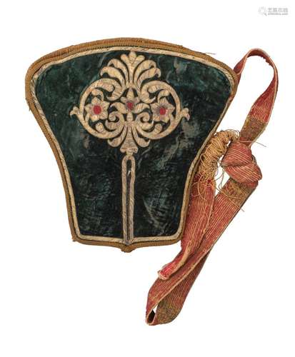 Ⓦ AN OTTOMAN EMBROIDERED HOLSTER FOR A PAIR OF KUBUR PISTOLS...