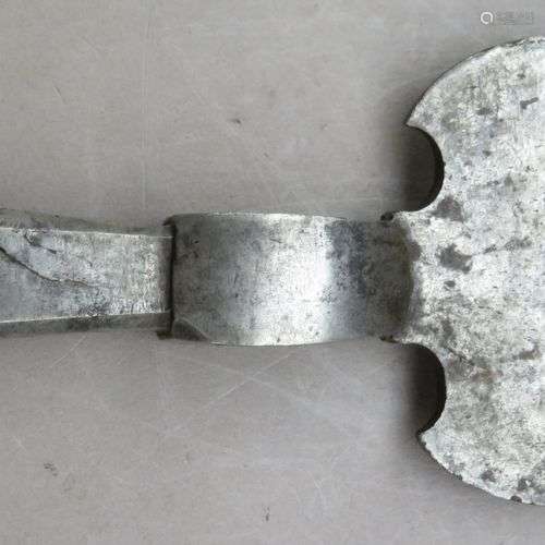 A SMALL AXE HEAD^ 18TH CENTURY^ PROBABALY CENTRAL EUROPEAN